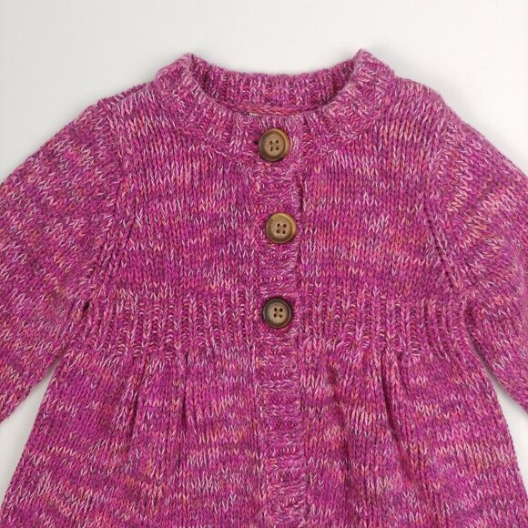 Old Navy Purple-Pink Marled Knit Cardigan 12-18 Months - Picture 9 of 13